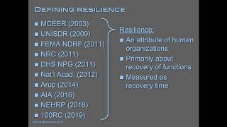 Functional Recovery: What it Means to Design for Community Resilience