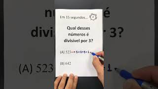 3️⃣ Critério de divisibilidade por 3