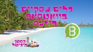 וואטסאפ ביזנס כלים עסקיים הגדרות העסק יצירת קטלוג מוצרים תזמון הודעות ניהול צ'אטים  - קפטן דיגיטל