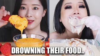 Mukbangers DROWNING THEIR FOOD IN SAUCE