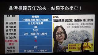 議員貪汙收賄面臨7年以上罪刑 法官卻判2年緩刑不須入監 台南場-8 黃國昌 台灣的下一步5 2019-8-31