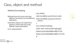 Java 6 Basics, Static Keyword, Method Overloading