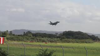 R.A.F. Typhoon Arrives at Liverpool Airport