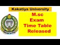 Kakatiya University PG Exam Time Table || 23/Dec/2021 || Kakatiya University Updates