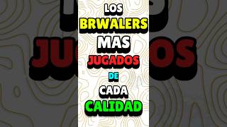 LOS BRAWLERS MAS Y MENOS USADOS DE CADA CALIDAD ✅ #shorts #supercellcreator #brawlstars