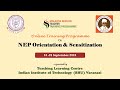 Online Training program on NEP Orientation & Sensitization | TLC IIT (BHU) Varanasi | 18-09- 2024