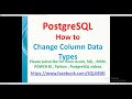 PostgreSQL Tutorials | how to Change data types in Postgresql | postgresql alter data types ,lengths