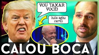 🚨TRUMP FERRA EDUARDO BOLSONARO! Taxou Brasil e deputado fica quieto