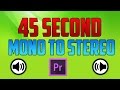 Premiere Pro CC : How to Convert Mono Audio into Stereo