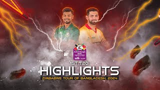 Bangladesh vs Zimbabwe Highlights || 1st T20i || Zimbabwe tour of Bangladesh 2024