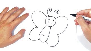 Como dibujar una Mariposa Fácil | Dibujo de Mariposa paso a paso