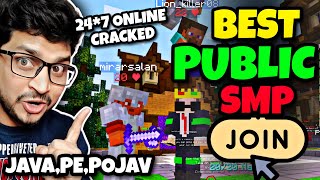 Best Public Minecraft SMP For SURVIVAL 😍 | Java + PE 24/7 Online | Free To Join