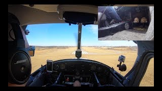 Short Field Takeoffs and Landings in a Cessna 170 (foot cam)