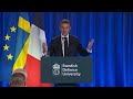 discours du président emmanuel macron à la communauté de défense en suède.