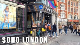 London Walking Tour - SOHO London March 2023 | London SOHO Streets Walk [4K]