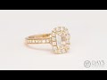 cushion diamond halo engagement ring in 14kt yellow gold 1.13ct tw