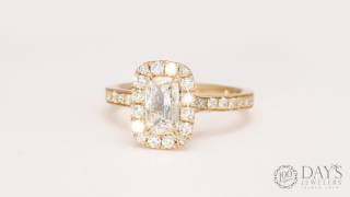 Cushion Diamond Halo Engagement Ring in 14kt Yellow Gold (1.13ct tw)