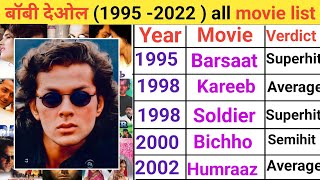 boby deol all movie list (1995-2022) boby deol hit and flop movies