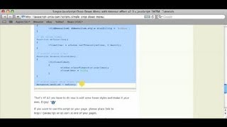 How to Make a Dropdown Menu Using Javascript : Using a Mac