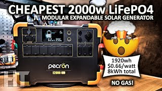 Pecron E2000LFP 2000w LiFePO4 Modular Battery Solar Generator Power Station Review