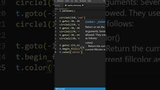 Draw Captain America Shield Logo using Python Turtle | Chris Evans | #shorts #avengers #python