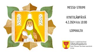 Kynttilänpäivän messu Loimaalta 4.2.2024 klo 10:00