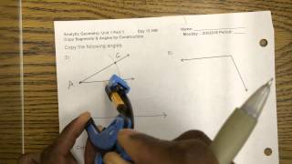 Day 13 HW Copy Segments & Angles Construction