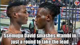 Ssemujju David smashes Ntambi in just a round to take the lead.