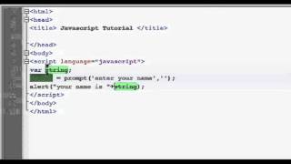 Javascript - String Variable and Popup Box