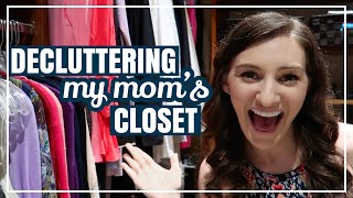 DECLUTTERING MY MOM'S CLOSET // Tips On How To Declutter Your Closet + Huge Closet Organization