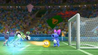 Mario and Sonic at The Rio 2016 Olympic Games #Football -Extra Hard -Team Peach vs Team Vector