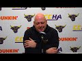 maverick men s hockey coach luke strand press conference 2025.01.28