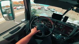 Straight piped Freightliner Coronado POV Drive.