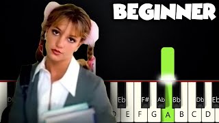 Baby One More Time - Britney Spears | BEGINNER PIANO TUTORIAL + SHEET MUSIC by B