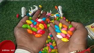 Satisfying Video l Mixing Candy  with Rainbow Skittles & Magic Slime gola #100