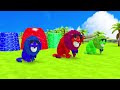 paint u0026 animals cow rabbit monkey pig lion elephant fountain crossing transformation animal cartoon