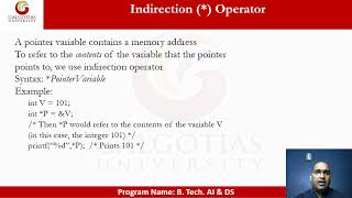 Unit 4 Pointer Introduction declaration of pointer variables Part 1