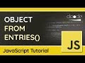 Convert JavaScript Maps to Objects - Object.fromEntries() Tutorial
