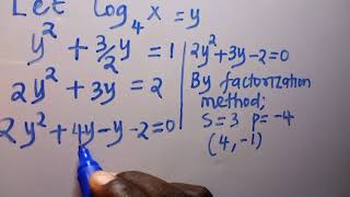 Forming a quadratic equation from logarithms// exponents