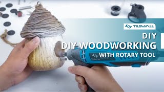 DIY Woodworking, Carving, And Sanding With TILSWALL Rotary Tool