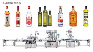 Liquid apple Vinegar/ Olive Oil Filling Line for  Filling Double Side Labeling Capping Machine