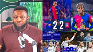 WHY UCL KNOCKOUT FAVORS BARCA, BARCA 2-2 ATALANTA, MADRID JUDE BELLINGHAM SCORES AGAIN \u0026 MORE - DELA