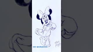 How to draw Minnie Mouse easy | Minnie mouse drawing #shorts #minnie #mickeymouse #shorts #ytshorts