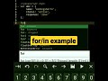 for/in example in javascript | javascript tutorial #shorts #html #javascript