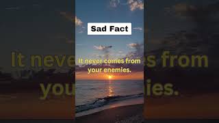 The saddest thing about betrayal is... It never comes from your enemies.