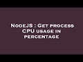 NodeJS : Get process CPU usage in percentage