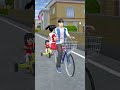 Mio comes with a bike behind😫 #shorts #sakuraschoolsimulator..