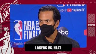Erik Spoelstra disappointed Heat couldn't maintain control over Lakers in Game 1 | 2020 NBA Finals