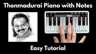 Then Madurai Vaigai Nadhi Piano Tutorial with Notes | RIP SPB | Ilayaraja | Perfect Piano | 2020