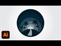 Night Moonlight Illustration Tutorial | Adobe Illustrator CC | Vector Illustration | Speed Art